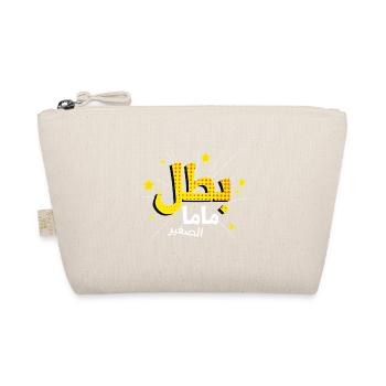 Mom's Hero in Arabic Script - Organic Pouch - nature - Front