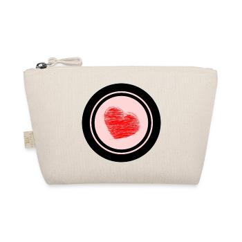 HEART. HEARTS. VALENTINE'S DAY. LOVE. LOVE. COUPLE. - Organic Pouch - nature - Front