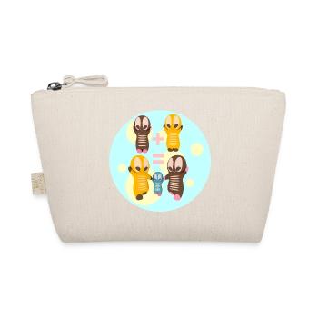Cute Kawaii Figures Family - Organic Pouch - nature - Front