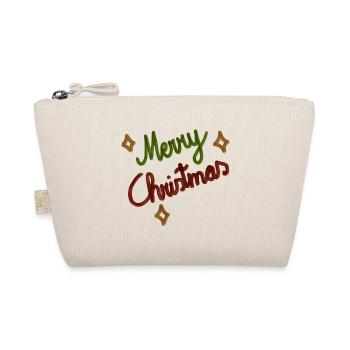 Festliches Frohe Weihnachten Handlettering - Bio-Täschchen - Natur - Vorne