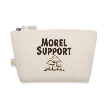 Morel Support - Morchel Pilz Spruch - Bio-Täschchen - Natur - Vorne