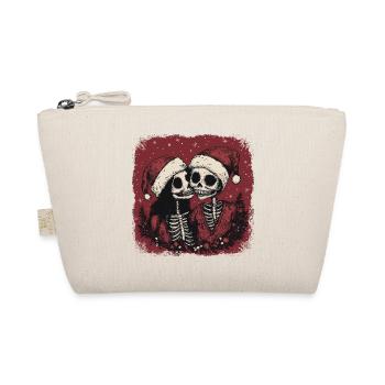Zombie couple celebrating Christmas - Organic Pouch - nature - Front
