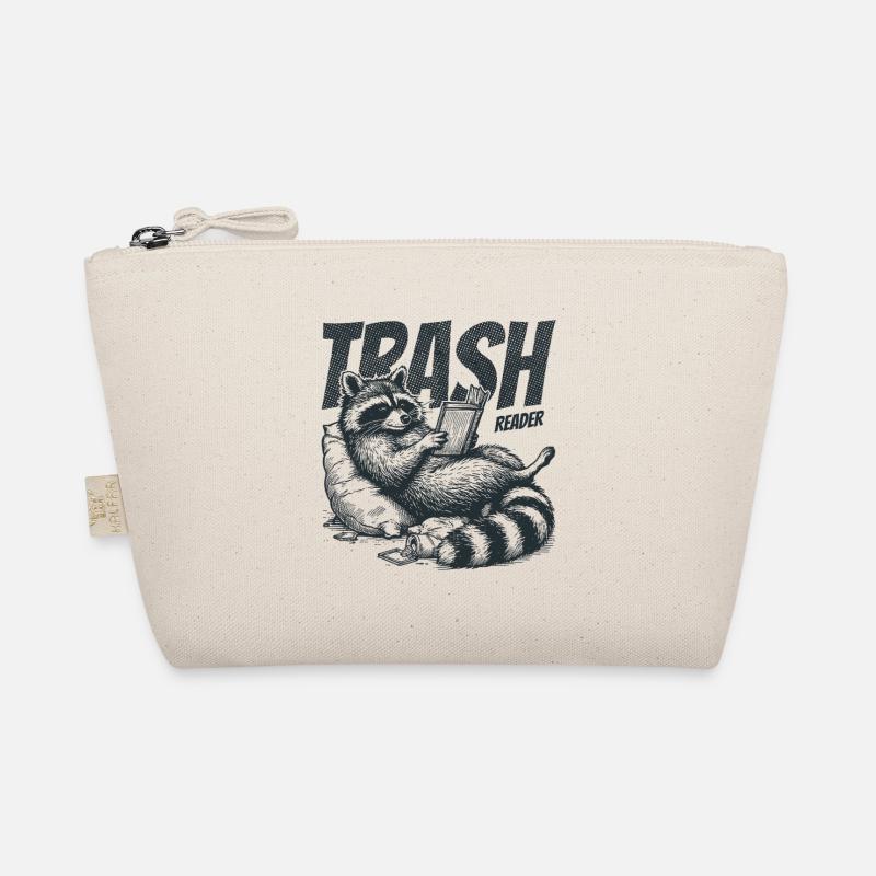 Trash Reader Funny Raccoon Bookworm Retro Bio-Täschchen