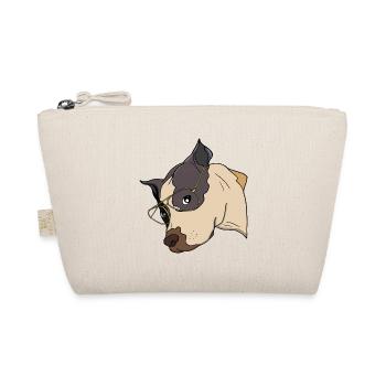 Chien élégant avec des lunettes dorées - Trousse biologique - nature - Devant