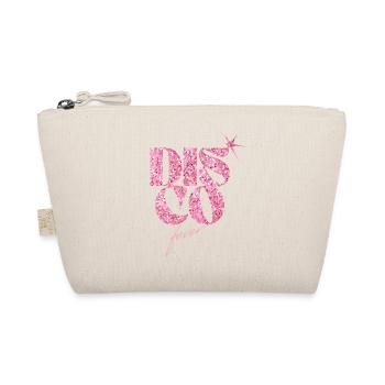 Sparkling Glitter Disco Fever Forever Design - Organic Pouch - nature - Front