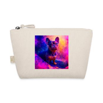 Colored French Bulldog Art Design - Organic Pouch - nature - Front