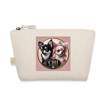 Chihuahua Damen T-Shirt mit Tiara-Design - Bio-Täschchen - Natur - Vorne