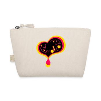 "Democracy" heart black red gold Germany - Organic Pouch - nature - Front