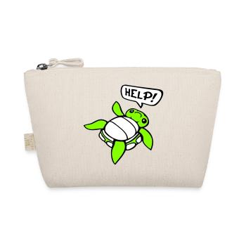 Turtle Back Tilted Over Helpless Side Help - Organic Pouch - nature - Front