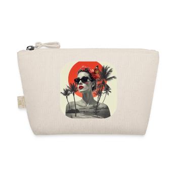 Retro T-Shirt Collage - Organic Pouch - nature - Front