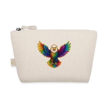 Rainbow Eagle Wing Art - Organic Pouch - nature - Front