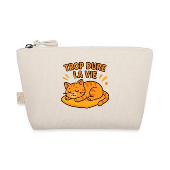 Too hard life cat sleeps - Organic Pouch - nature - Front
