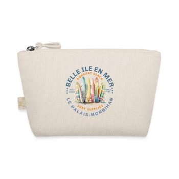 Surf Belle Ile en Mer Circular Logo - Organic Pouch - nature - Front