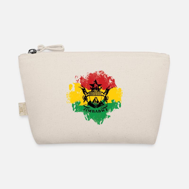 Zimbabwe Emblem Reggae Flag Organic Pouch