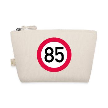 85. Geburtstag Achtung! Verkehrsschild 85 Km/h - Bio-Täschchen - Natur - Vorne