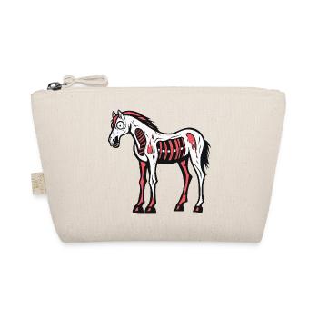 Horse Halloween Comic Funny - Organic Pouch - nature - Front
