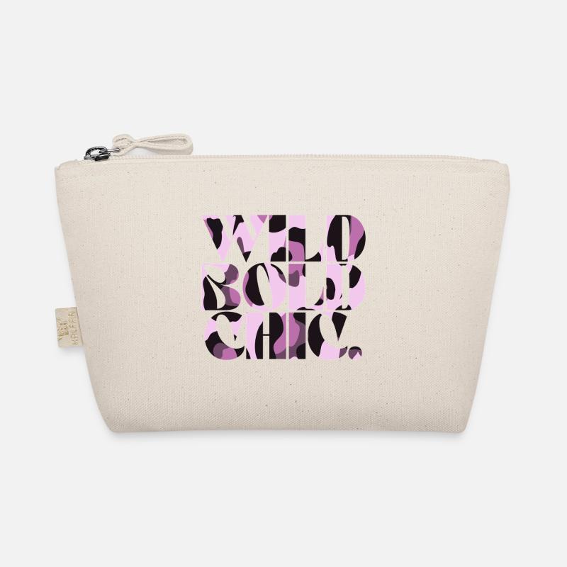 Wild Bold Chic Camo Typografie Bio-Täschchen