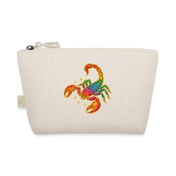 Rainbow Glitter Scorpio - Organic Pouch - nature - Front