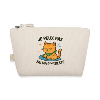 Chat zen en sieste je peux pas - Trousse biologique - nature - Devant