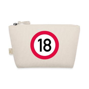 Attention au 18e anniversaire ! Panneau de signalisation 18 Km/h - Trousse biologique - nature - Devant