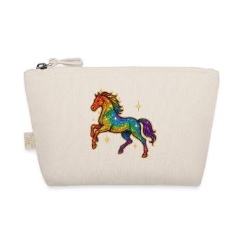 Rainbow Horse | Unicorn Glitter Dream - Organic Pouch - nature - Front