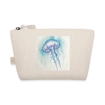 Aquarelle de Méduse, Bleu Océan - Trousse biologique - nature - Devant