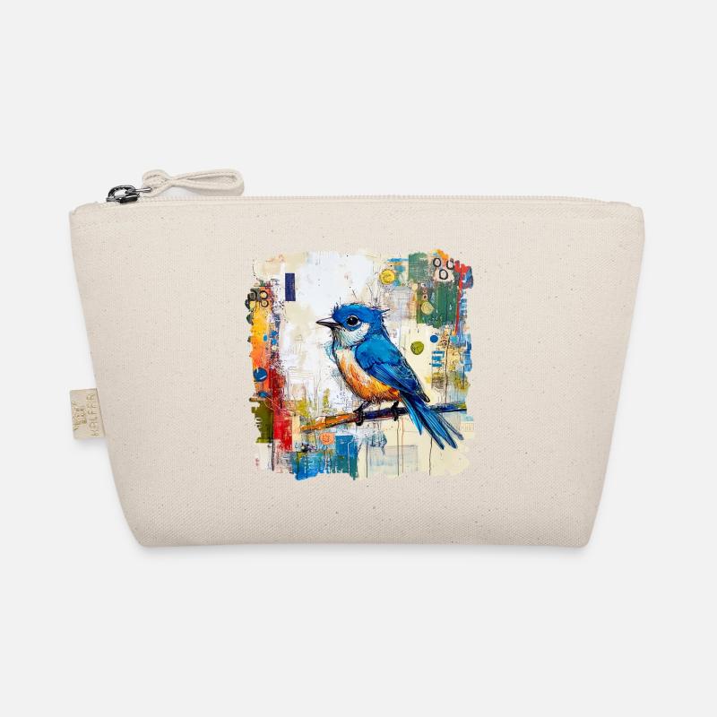 Oiseau bleu dans une mer abstraite de couleurs Trousse biologique