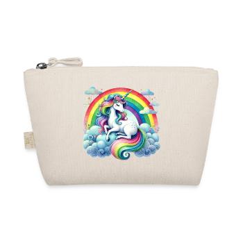 Rainbow Unicorn on Clouds - Organic Pouch - nature - Front