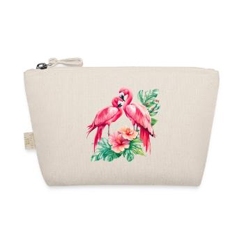 Flamingo Love Duet in the Tropical Forest - Organic Pouch - nature - Front