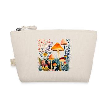 Forest mushroom group in autumn forest - Organic Pouch - nature - Front
