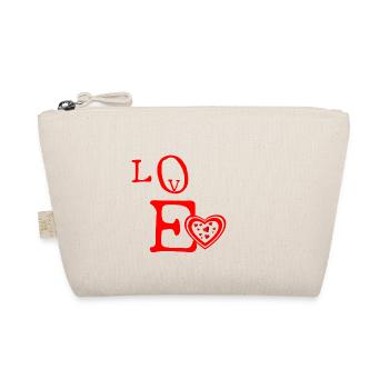 Love Heart Letters Emblem - Organic Pouch - nature - Front