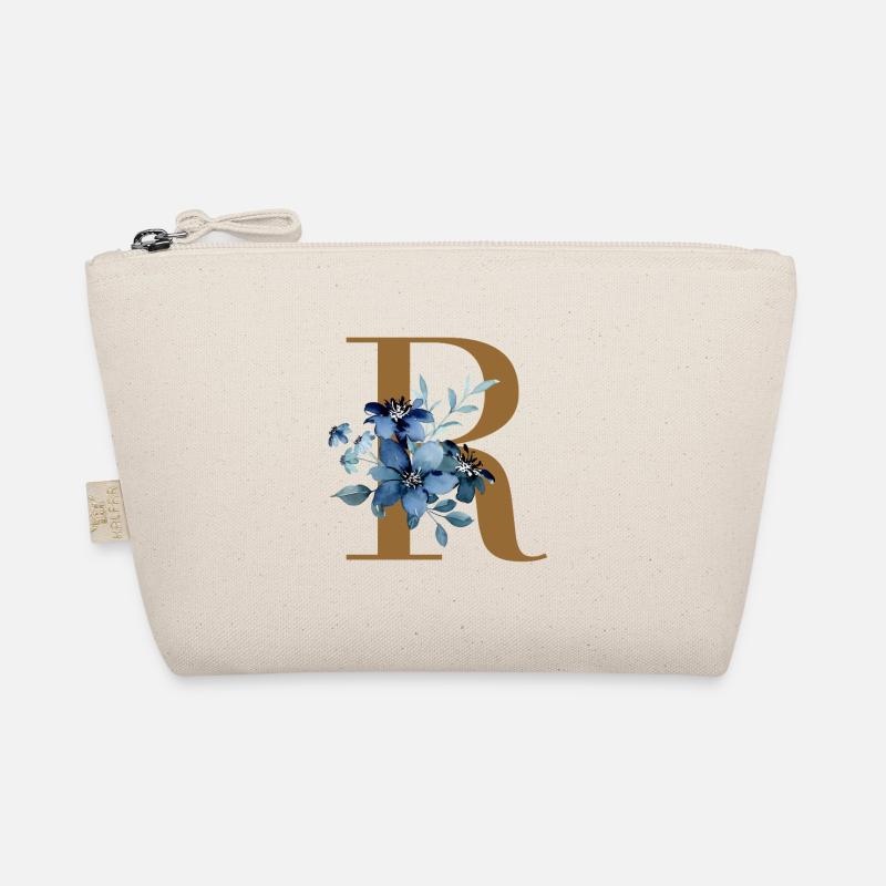 R floral – Lettre dorée avec des fleurs Trousse biologique