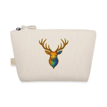 Cerf arc-en-ciel avec cadre doré - Trousse biologique - nature - Devant