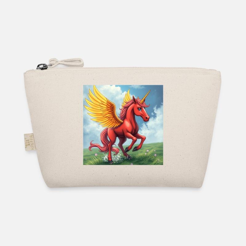 red unicorn Bio-Täschchen