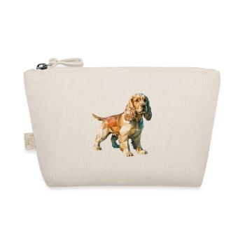 Cocker Spaniel - Cooles Low-Poly-Logo - Bio-Täschchen - Natur - Vorne
