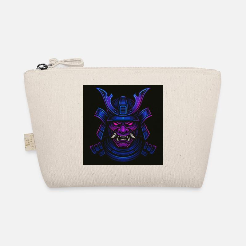 Neon Samurai Maske - Bio-Täschchen - Natur