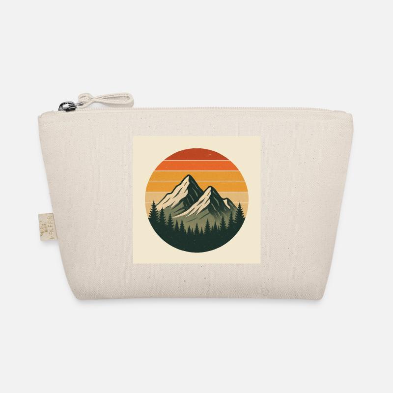 Sonnenuntergangs-Gipfel Retrokreis Bio-Täschchen