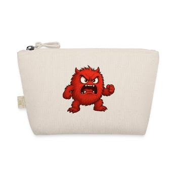 Red rage monster cartoon - Organic Pouch - nature - Front