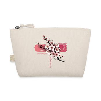 Blush Sakura Bloom on Pink - Organic Pouch - nature - Front