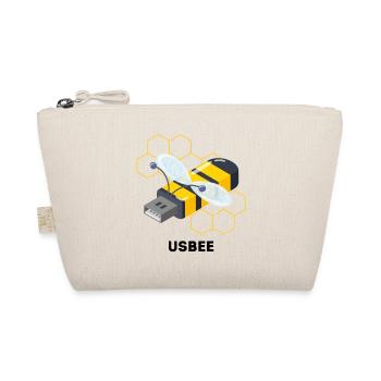 USBEE - Niedliches USB-Bienen-Wortspiel - Bio-Täschchen - Natur - Vorne