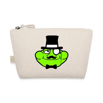 Mr Frog Sir Mr. Rich Monocle Glasses Top Hat - Organic Pouch - nature - Front