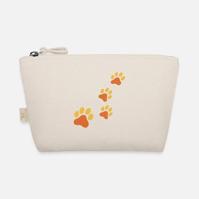 Trace d’empreinte de patte en orange Trousse biologique