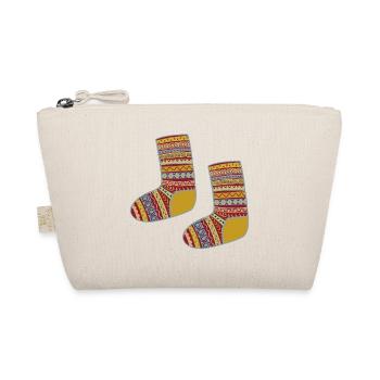 Colorful Fair Isle Patterned Socks - Organic Pouch - nature - Front