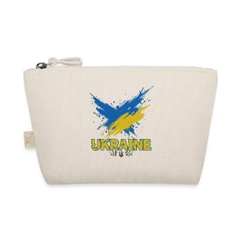 Ukraine Flag Splash Art - Organic Pouch - nature - Front