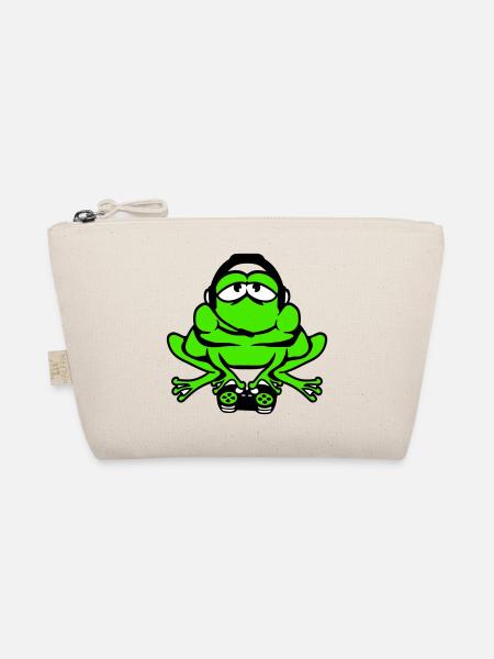 Frog Gamer Nerd Gaming Controller Console Game - Organic Pouch - nature - Front