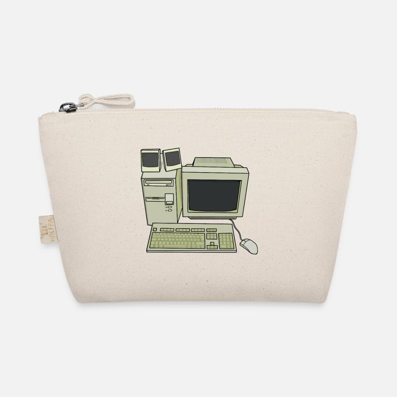 Retro Computer Desk Setup Organic Pouch