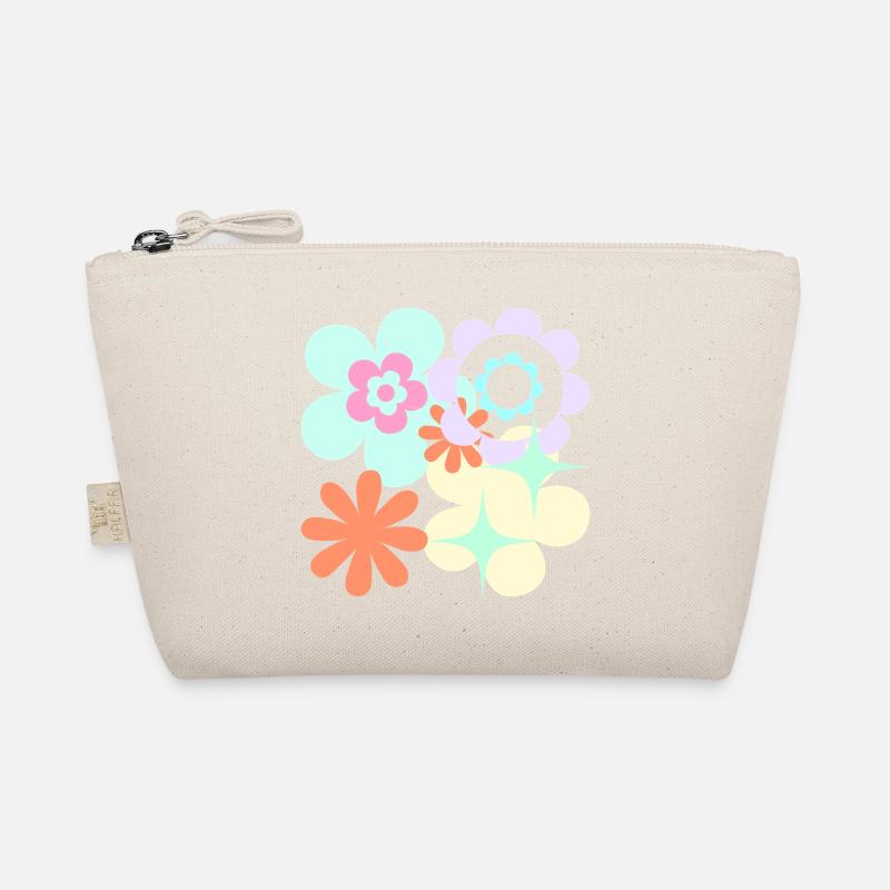 Blossom Pop Retro Pattern Organic Pouch