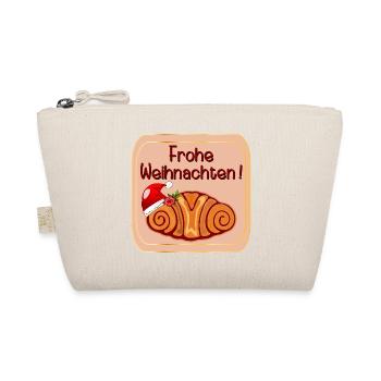 Frohe Weihnachten Hamburg Franzbrötchen - Bio-Täschchen - Natur - Vorne