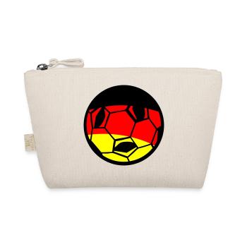 Fußball Deutsche Flagge Kunst - Bio-Täschchen - Natur - Vorne