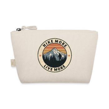 Hike More - Vintage Hiking Motif - Organic Pouch - nature - Front